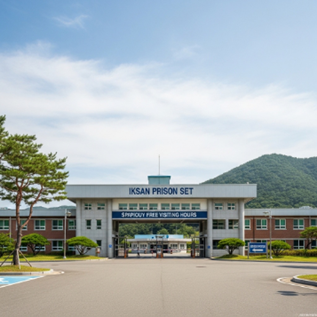 익산 교도소 세트장 입구 앞 넓은 무료 주차장 및 관람 시간