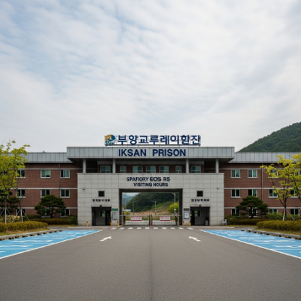 익산 교도소 세트장 입구 앞 넓은 무료 주차장 및 관람 시간