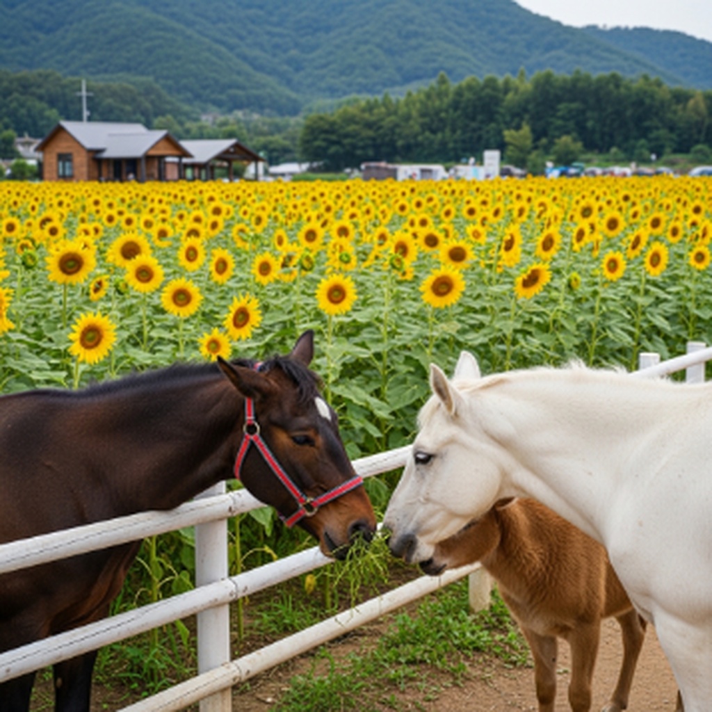 안성 팜랜드 해바라기 개화 시기 및 동물 먹이 주기 체험 방법