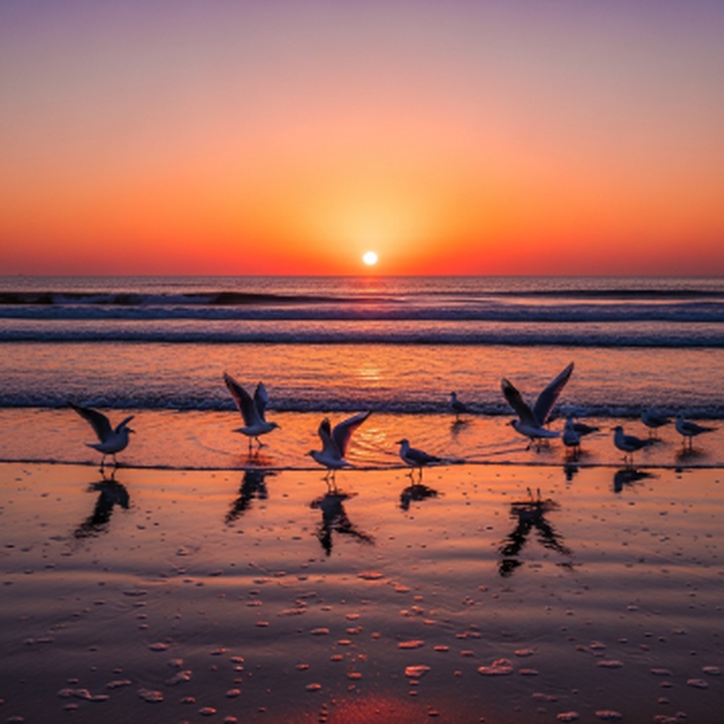 대부도 방아머리해수욕장 노을 산책 및 갈매기 먹이 주기 체험