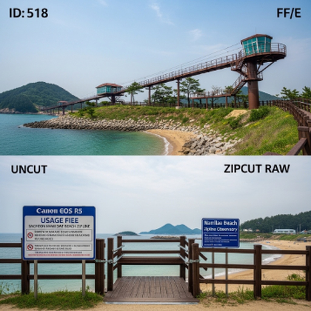 사천 남일대 해수욕장 짚라인 이용 요금 및 근처 주차 위치