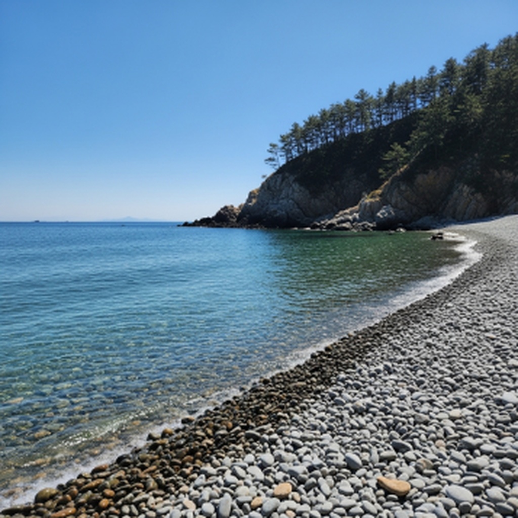 울릉도 내수전 몽돌해변 스노클링 포인트 및 주차 시설
