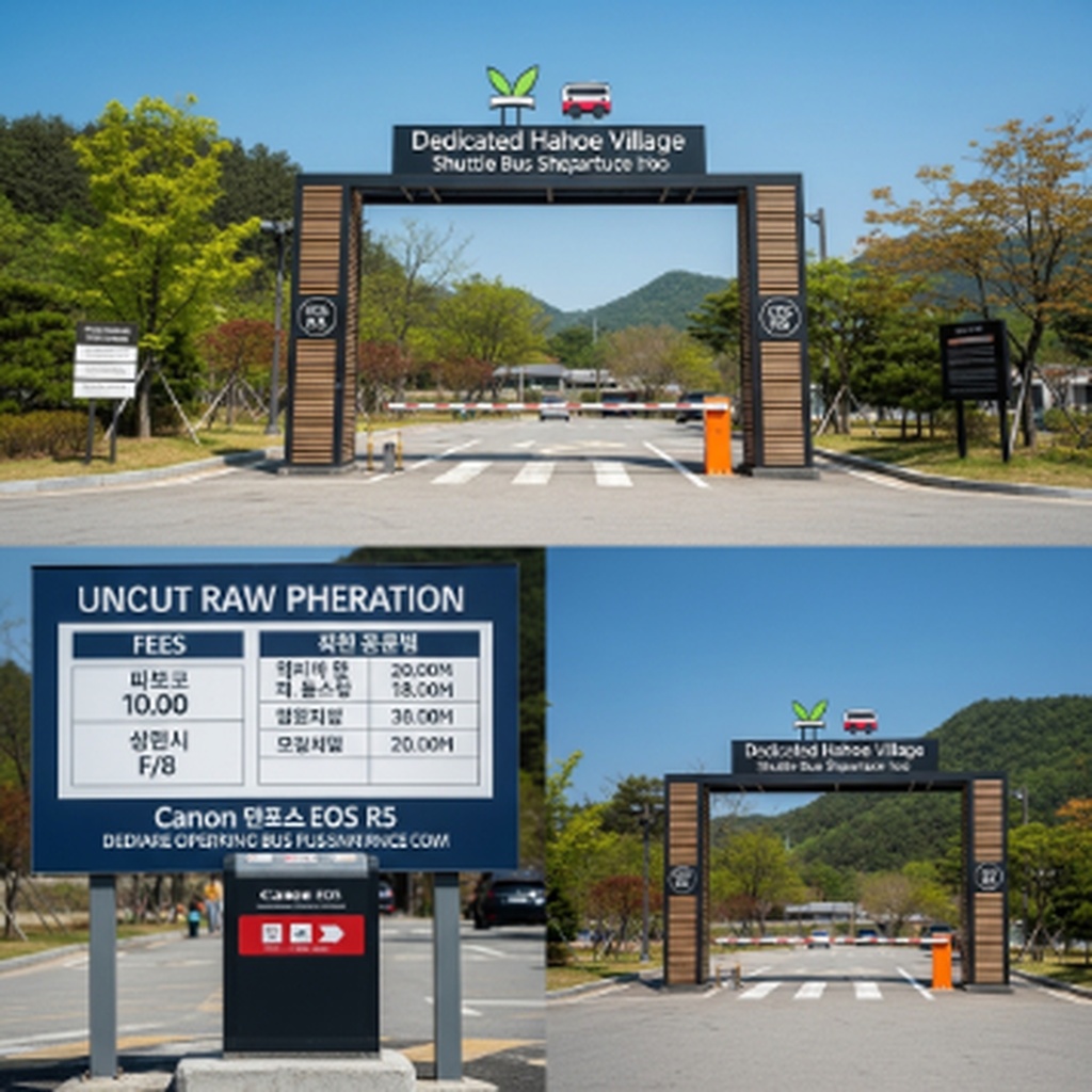 안동 하회마을 셔틀버스 출발지 전용 주차장 요금 및 운영