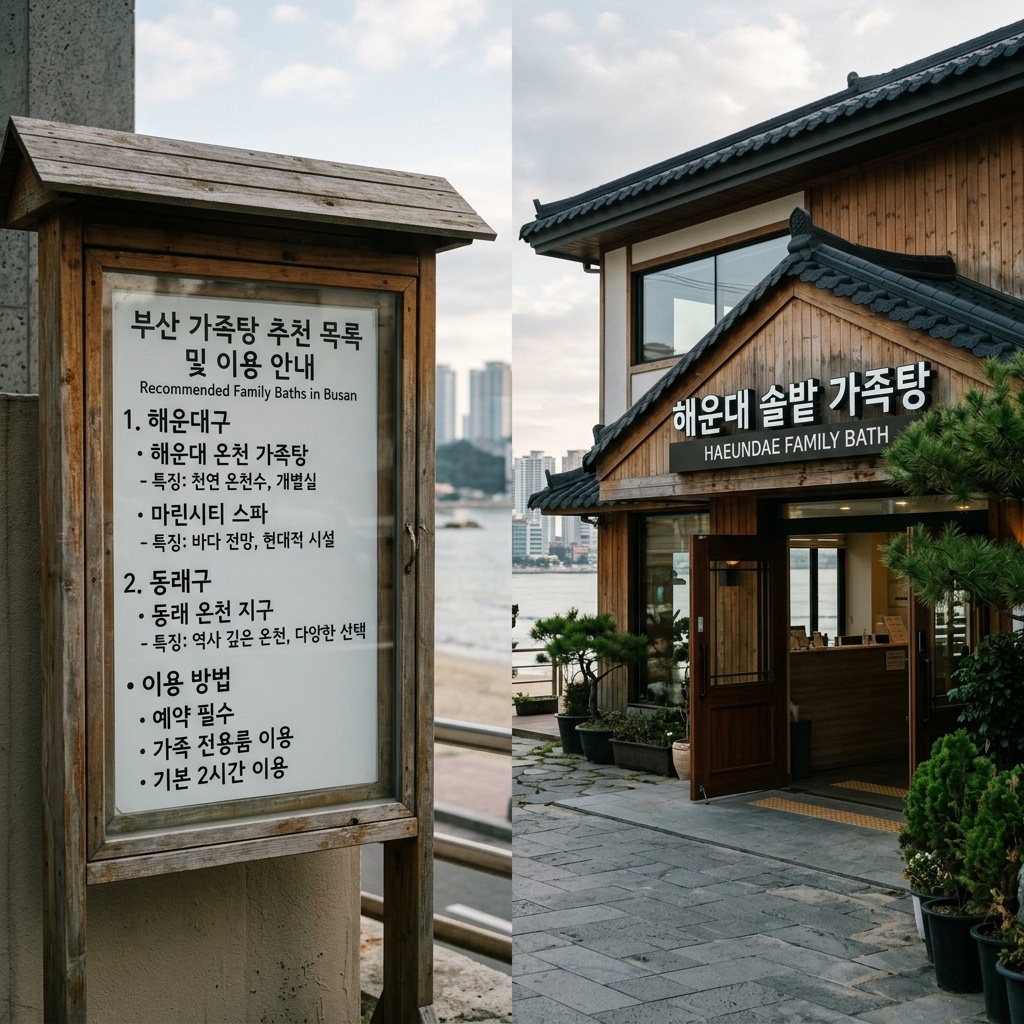 부산 가족탕 추천 리스트와 동네별 특징 및 이용 방법