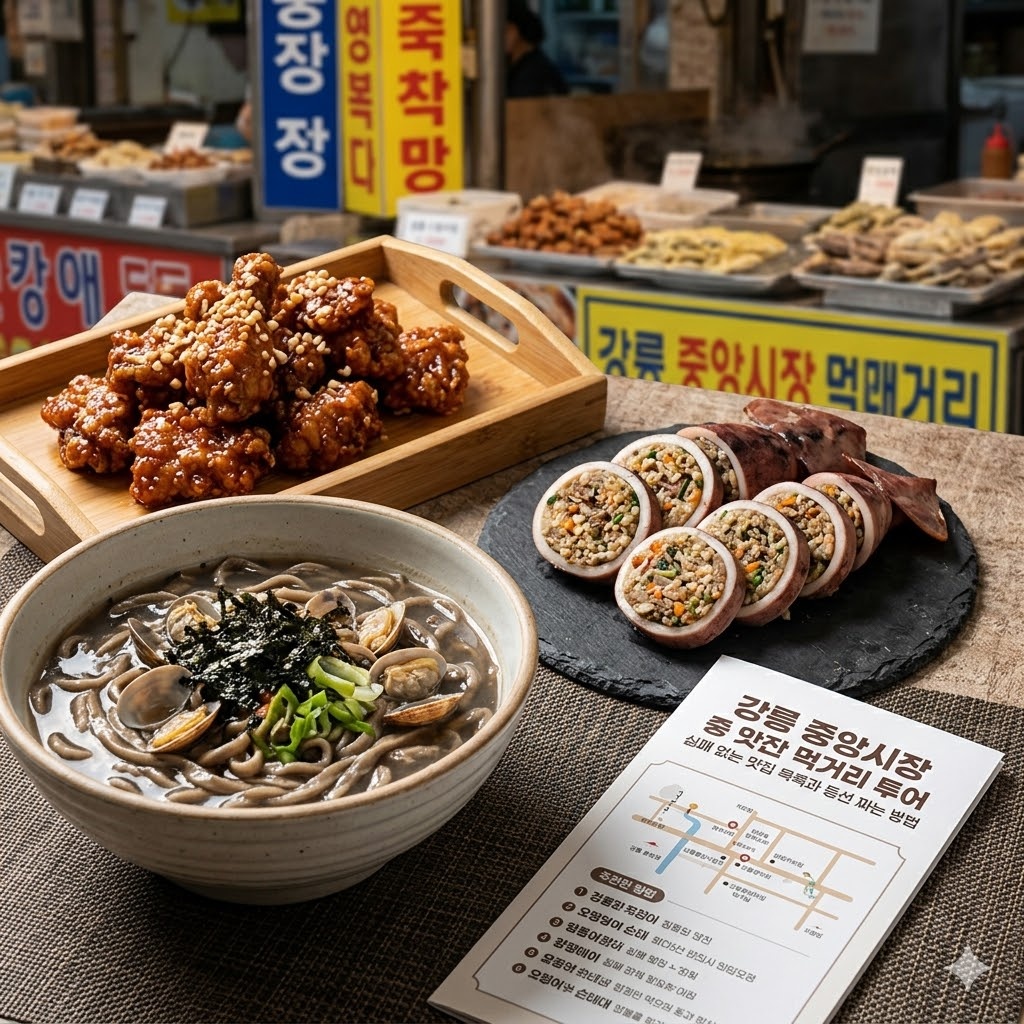 강릉 중앙시장 먹거리 투어 실패 없는 맛집 목록과 동선 짜는 방법