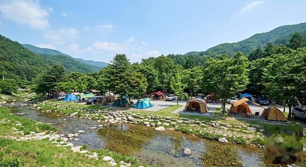 산청 둘레길 오토캠핑장 명당 자리 및 퇴실 연장 요금