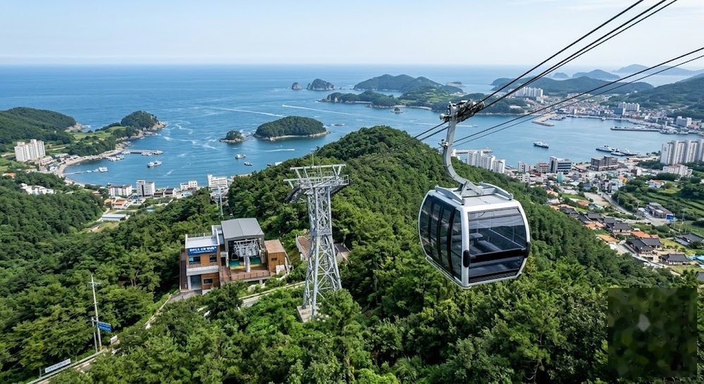 통영 미륵산 케이블카 전경