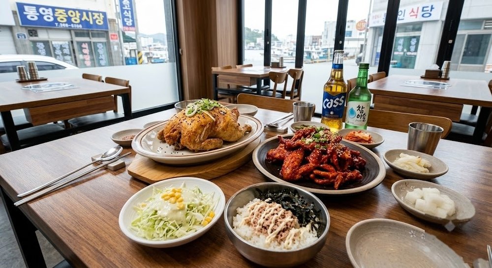통영 차박사 얼큰이 메뉴 가격과 참치 주먹밥 비벼 먹는 법