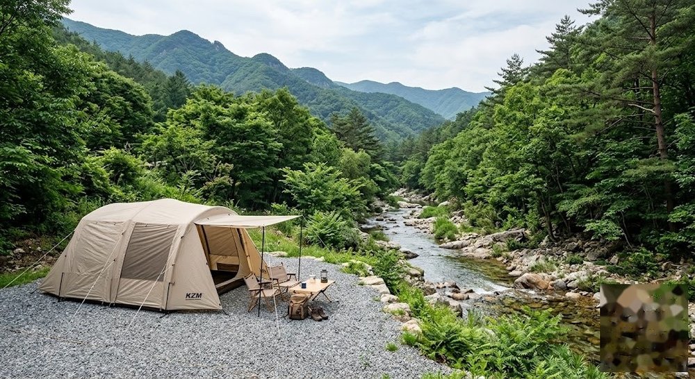 무주 수목원 캠핑장 계곡뷰 A구역 차박 명당 및 주변 편의시설