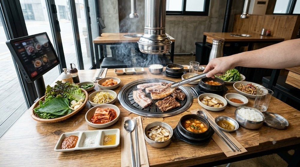 한국민속촌 근처 맛집 고깃집 상차림